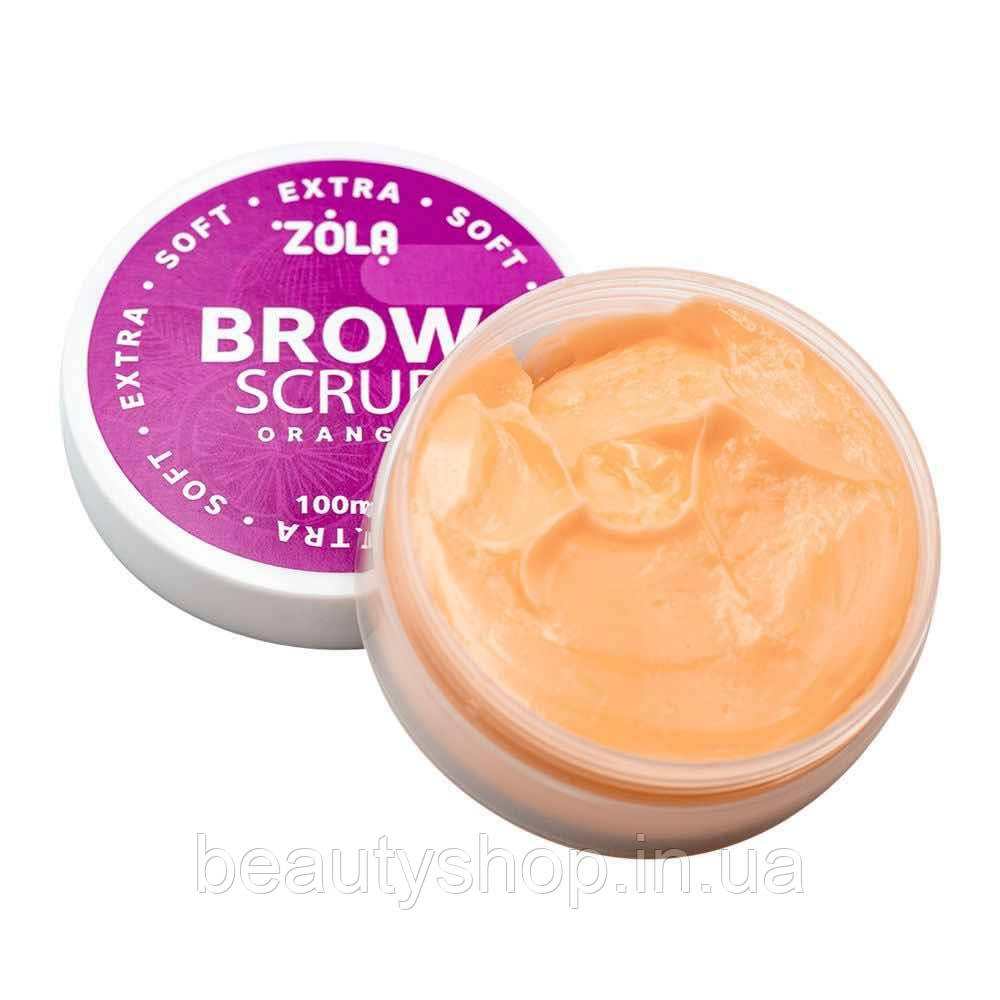 💎 Скраб для брів ZOLA EXTRA Soft ORANGE, 100 мл