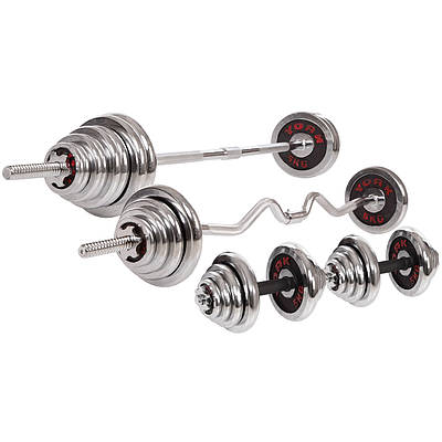 Комплект 4в1 штанги та гантелі YORK Zelart LN-1312 55 кг