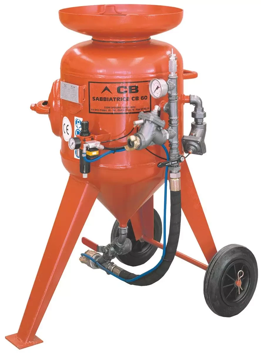 Піскоструминний апарат моделі CB 60-F-S2 зі шлангом 16х30 мм/10 м, М06 і дистанційним керуванням старт-стоп, фото 1