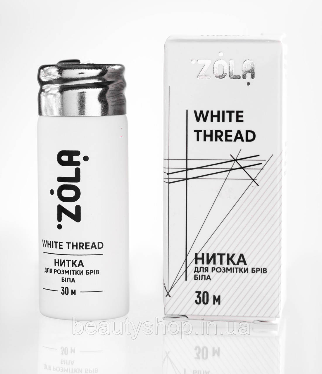 Нитка для розмітки брів ZOLA White 30 м – точність та комфорт у роботі