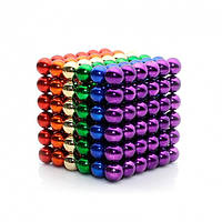 Дитячий конструктор магнітні кульки neocube неодимовий куб в коробочці неокуб 216 шт по 5 мм Кольоровий NXI