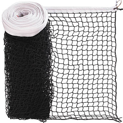Сітка для великого тенісу Zelart Тренувальна SO-2326 12,8x1,08 м чорний-білий