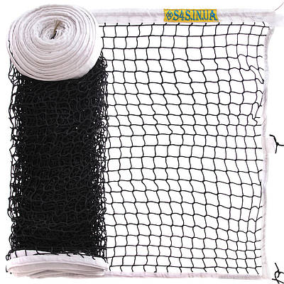 Сітка для великого тенісу Zelart Аматорська SO-2327 12,8x1,08 м чорний-білий