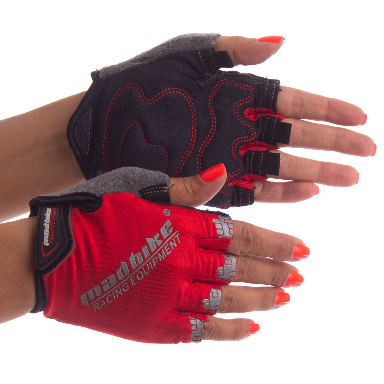 Рукавички велосипедні MADBIKE SK-01 S-XL кольору в асортименті, фото 1