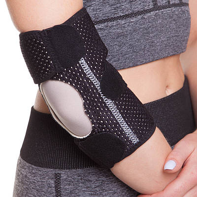 Фіксатор ліктьового суглоба GRANDE GS-1630 чорний-білий