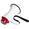 Гучномовець мегафон (рупор) Zelart HW-8R 15W білий-червоний, фото 2