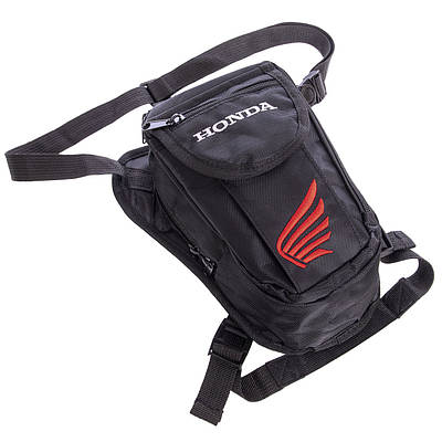 Мотосумка настегенна HONDA Zelart M-4551-H 3 л 25х21х9 см чорний