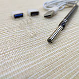 Ендоскоп вушний 5,5 мм довжина 1метр microUSB, USB, Type C, фото 2