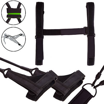 Товчковий тренажер для плавання Zelart KICK TRAINER MEDIUM PL-3007 опір середній чорний