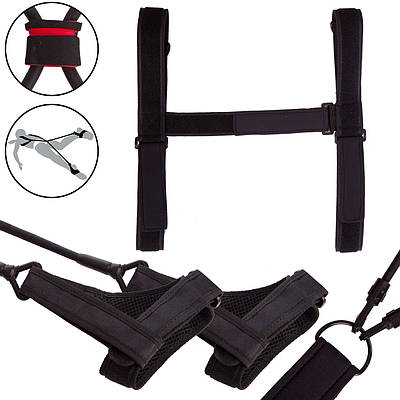 Товчковий тренажер для плавання Zelart KICK TRAINER PL-3008 опір високий чорний