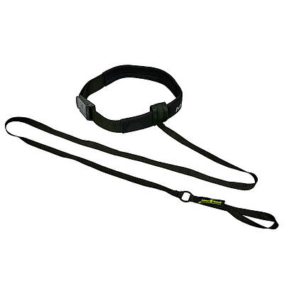 Поясний тренажер для плавання MadWave BELT TRAINER M077105 довжина-2м чорний