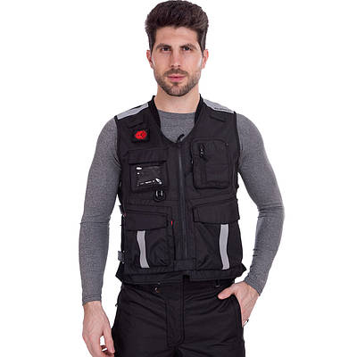 Мотожилет із захистом торсу SCOYCO JK116 M-3XL чорний