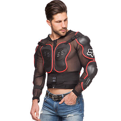 Моточерепаха мотозахист FOX MS-4826 розмір L-X2XL чорний-червоний