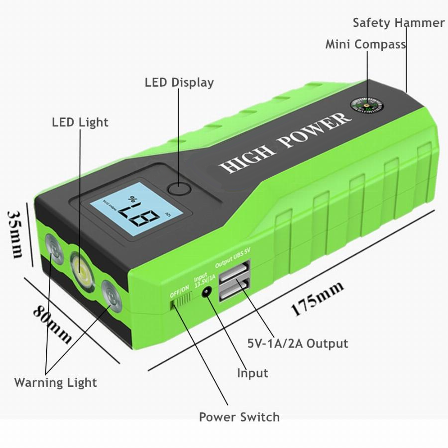 Пуско зарядное устройство Jumpstarter TM19A 82800 mA Автомобильное Пусковая зарядка для авто NXI - фото 6 - id-p2009757391