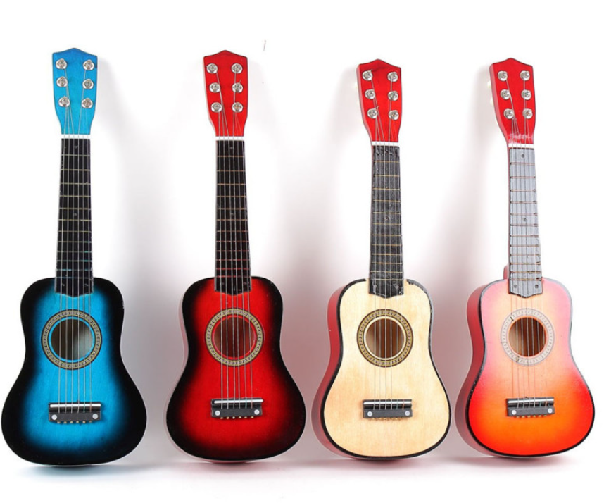 Дитяча дерев'яна шестиструнна гітара 52 см з медіатором M1370, фото 1