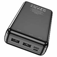 Power Bank повербанк Hoco J91A-20000mAh Micro-USB/Type-C, USB, LED-індикатор Чорний NXI