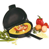 Двойная сковорода для омлета Folding Omelette Pan Black Омлетница с антипригарным покрытием NXI
