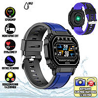 Смарт часы Smart watch B3-2 с функциями пульсометра, звонки, сообщения, шагомер, влагозащищенный Синий NXI