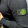 Чоловічий чорний гольф Stone Island, светр Стон Айленд чоловіча кофта, фото 3