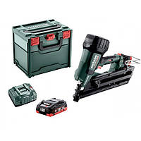 Аккумуляторный гвоздезабиватель Metabo NFR 18 LTX 90 BL + 2 АКБ и ЗУ в кейсе (612090800)