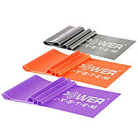 Набор лент (комплект 3шт) эспандер Power System PS-4007 Resistance Band Set -UkMarket-