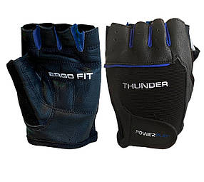 Рукавички для фітнесу PowerPlay 9058 Thunder чорно-сині M