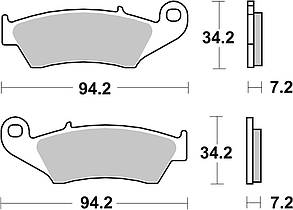 Мото колодки SBS 698HS передня синтетика FDB892 / MCB669 / BREMBO 07KA17/BRAKING BR 772CM44, фото 4