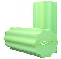 Масажний ролик 7SPORTS профільований YOGA Roller EVA RO3-45 зелений (45*15см.)