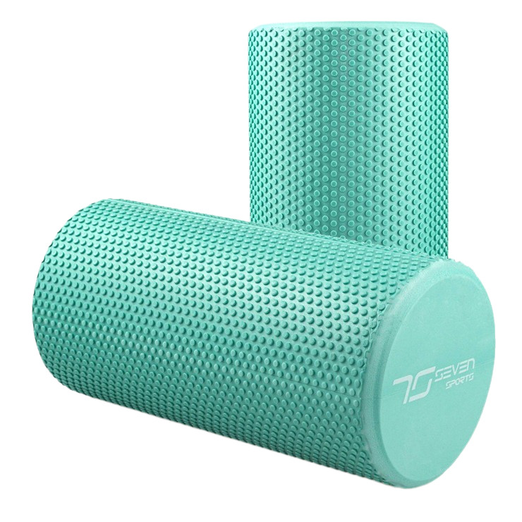 Масажний ролик (валик) EDGE гладкий Foam Roller EVA мятний (30*15см.)