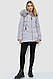Куртка жіноча однотонна, колір світло-сірий, 235R3271 XS, фото 2