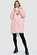Куртка жіноча однотонна, колір світло-рожевий, 235R2156 M, фото 2