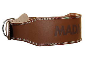 Пояс для важкої атлетики MadMax MFB-246 Full leather шкіряний Chocolate brown M