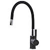 Змішувач для кухні з гнучким гусаком Globus Lux LAZER GLLR-0203SB-1-ONIX Чорний граніт, фото 5