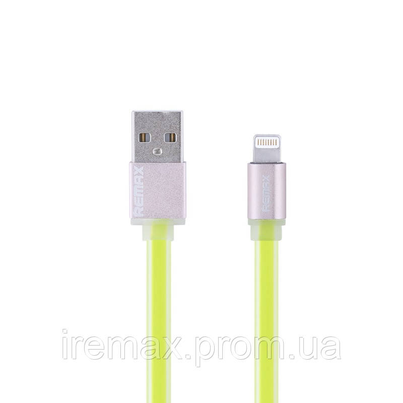 УЦ Кабель Remax RC-005i Colorful USB Lightning 1m зелений Пошкоджена упаковка