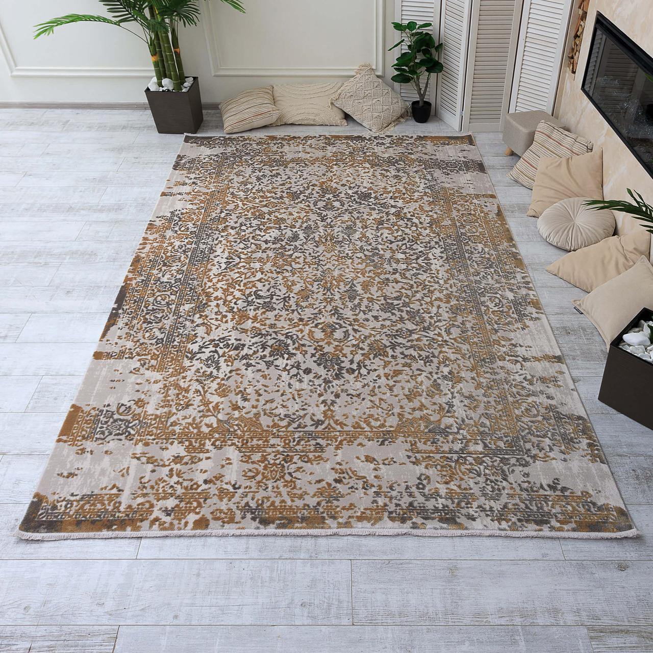 Килим ELITRA W7085 1,6Х2,3 Темно-сірий прямокутник, фото 1