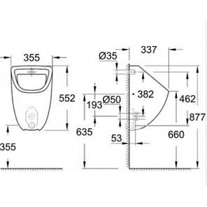 Пісуар Grohe Bau Ceramic 39438000, фото 2