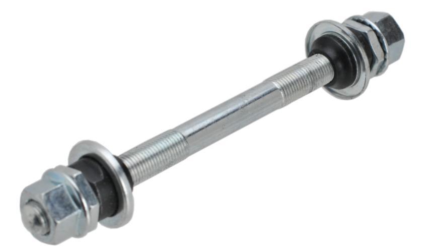 Вісь втулки передня під гайку, 140 мм сріблястий (C-PZ-0109)