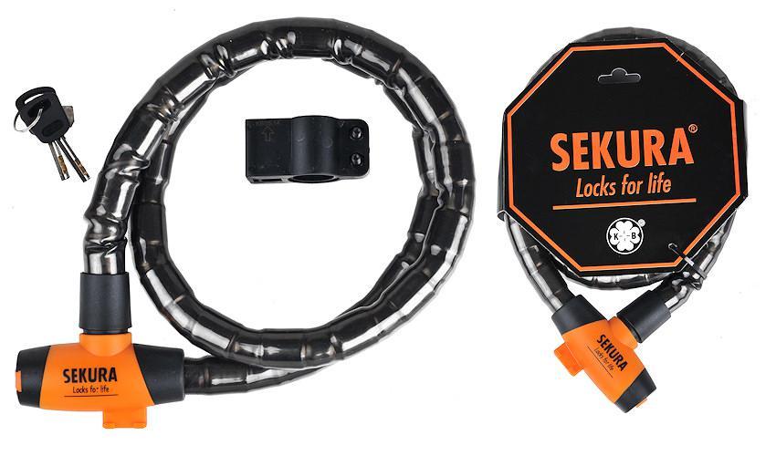 Замок велосипедний Sekura KB402 під ключ 25х1200 (A-Z-0106)