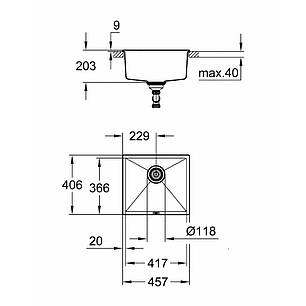 Кухонна мийка Grohe Sink K700 Undermount 31653AP0, фото 2