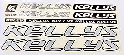 Наклейка Kellys на раму велосипеда, сірий (NAK025)
