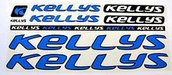 Наклейка Kellys на раму велосипеда, синій (NAK031)