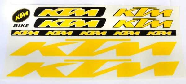 Наклейка KTM на раму велосипеда, жовтий (NAK045)