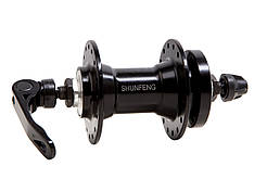 Втулка передня SHUNFENG SF-A217F 32H під диск, чорний (HUBR-Al-022)
