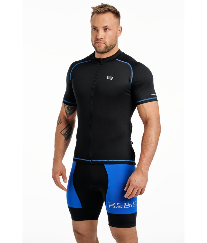 Велошорти, велотруси з памперсом Radical CROSS Pro чорний/синій (CROSS-PRO-blue) — XL