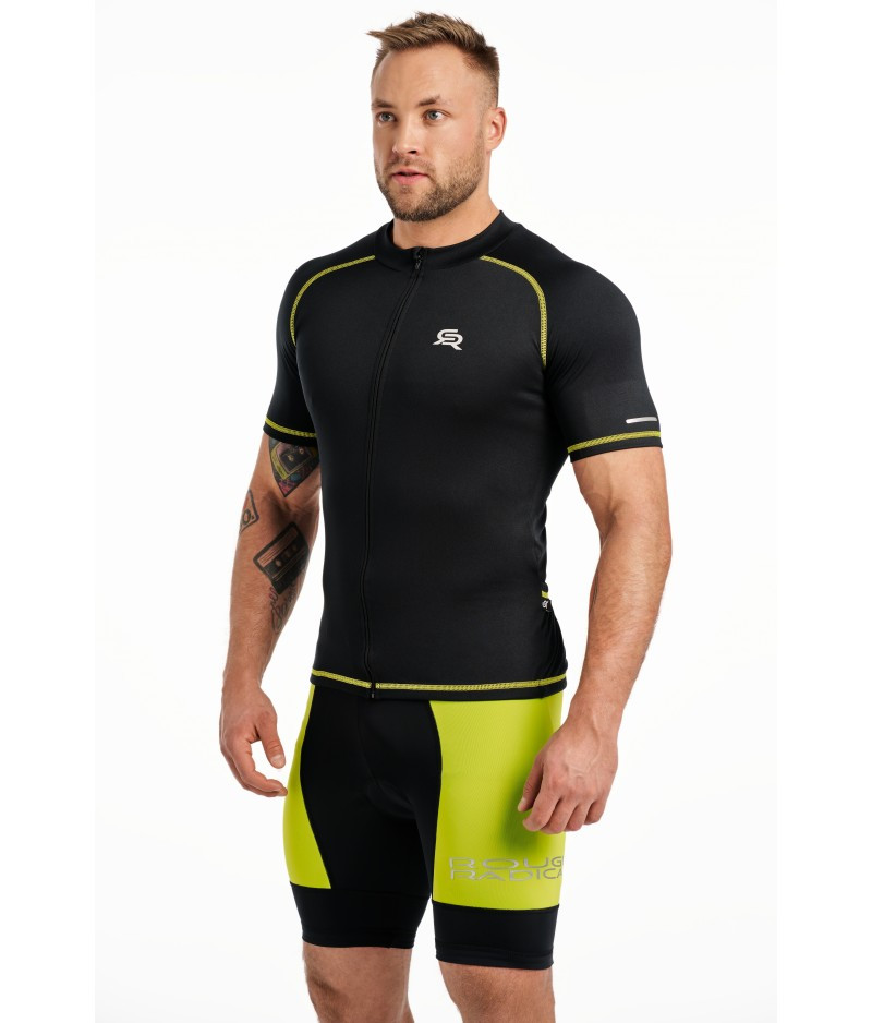 Велошорти, велотруси з памперсом Radical CROSS Pro чорний / зелений (CROSS-PRO-lime) — XL