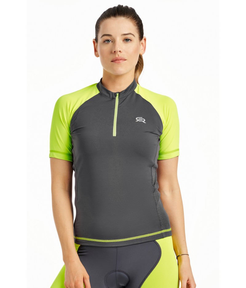 Велосипедна футболка Radical MOBILE TEE сірий / жовтий (MOBILE-TEE-grey/lime) — L