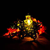 Гірлянда світлодіодна VENOM "Зірка" 10 LED RGB на батарейках АА, білий дріт (LS-B-STAR-10LED-WC-RGB) RGB, фото 3