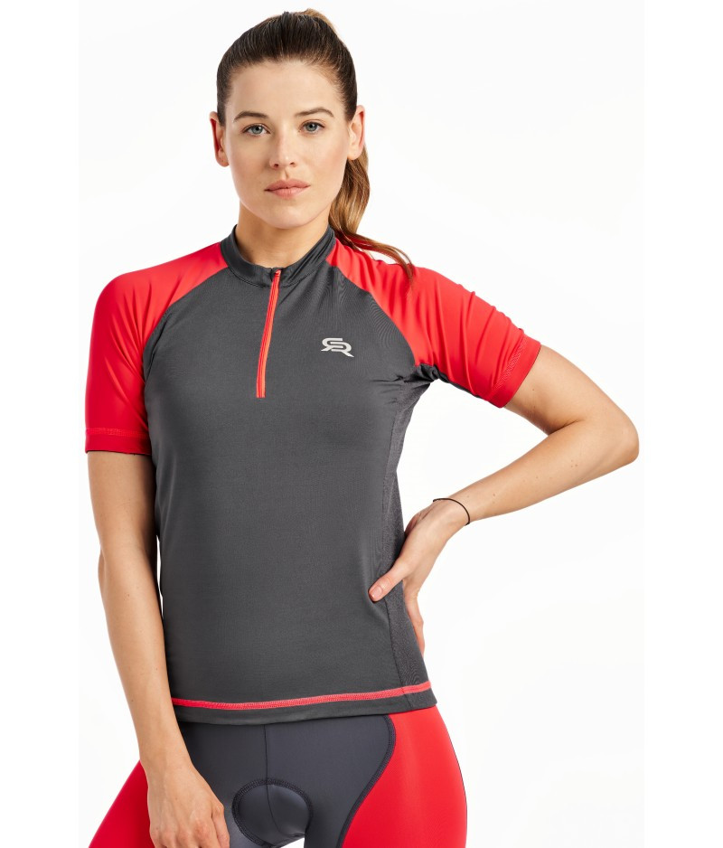 Велосипедна футболка Radical MOBILE TEE сірий / червоний (MOBILE-TEE-grey/crimson) — L, фото 1