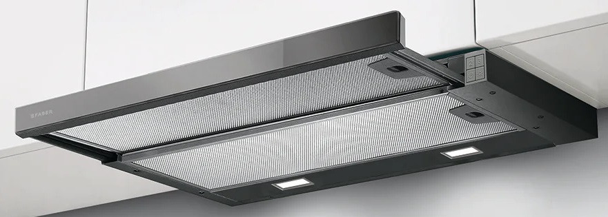 Faber Витяжка телескоп, 60см, 701м3г, Flexa Ng Glass Lux Bk A60, чорний