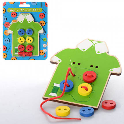 Дерев'яна іграшка ББ Шнурівка MD-0905 ID 3980027, фото 1